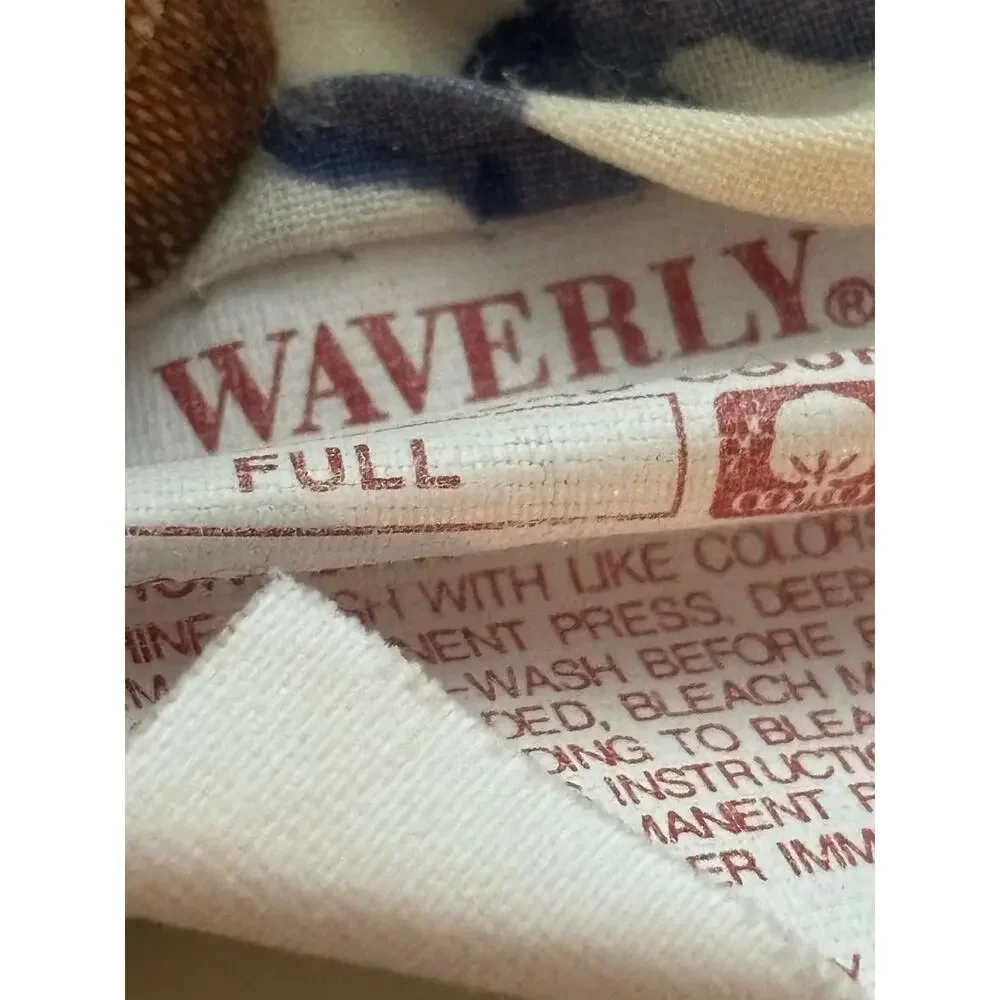 Waverly Savoy Bluebell Pillowcase 200 Thread Count Blue & White French Country